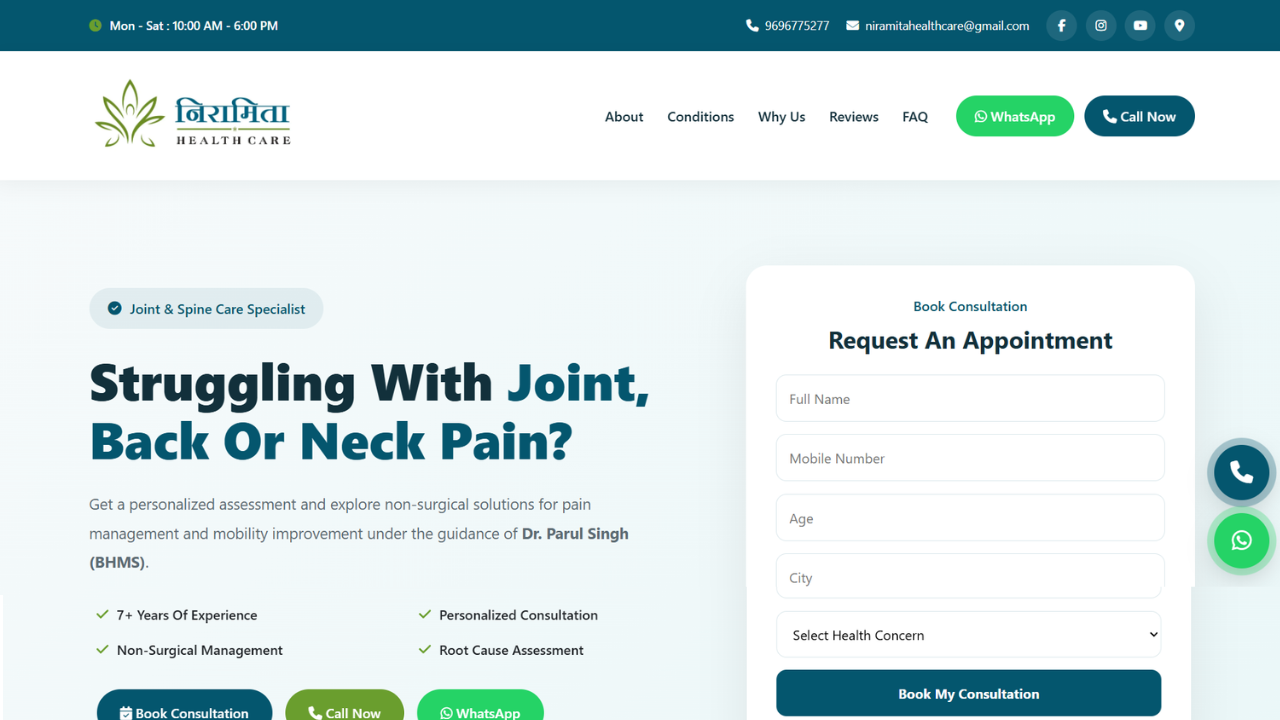 Joint & Spine Consultation - Dr. Parul Singh